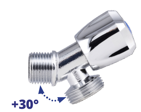 ROBINET OBLIQUE AVEC ANGLE ACCENTUÉ – MACHINE A LAVER