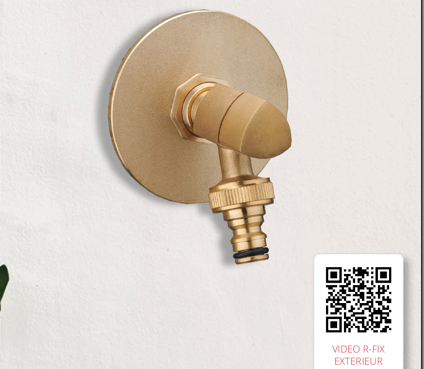 R-FIX® EXTÉRIEUR CONFORT BRUT AVEC ROBINET 1/2 – 3/4