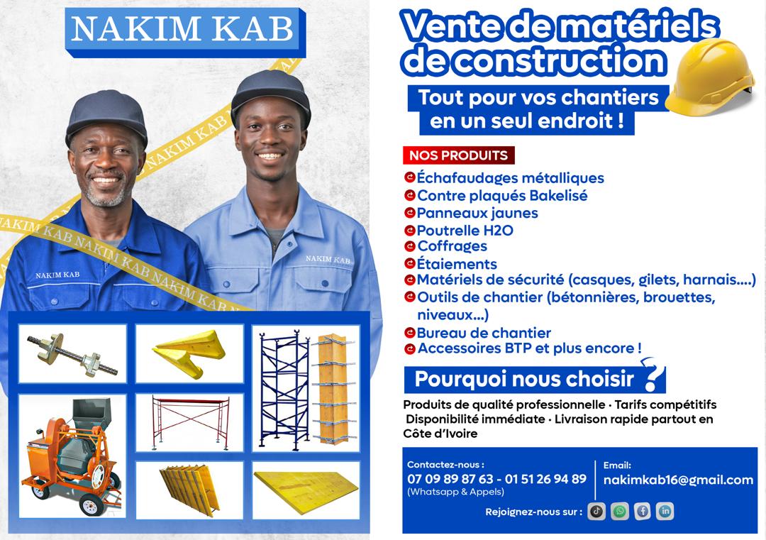 MATERIELS DE CONSTRUCTION