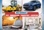 Prestations de services BTP, Locations engins et vehicules