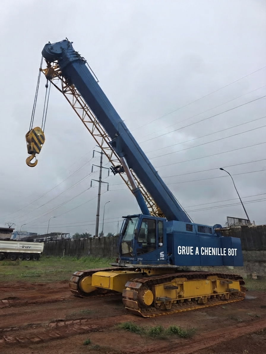 LOCATION DE GRUE SUR CHENILLES (80 TONNES)