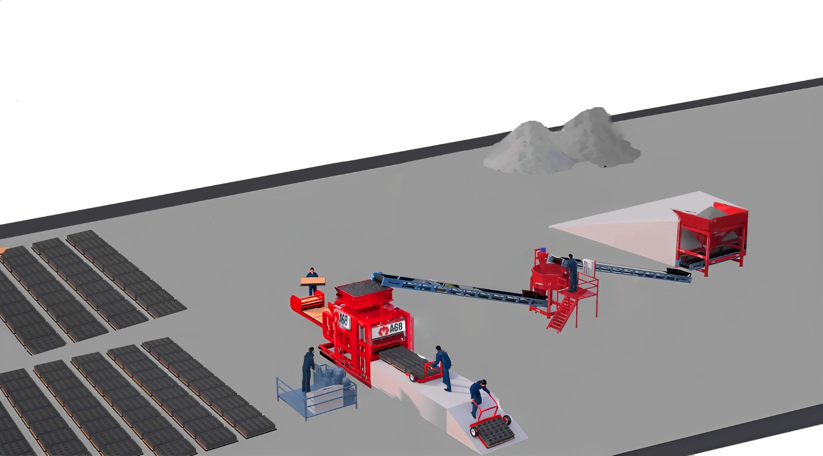 Machine à Parpaings (Pavés, Bordures, etc.).