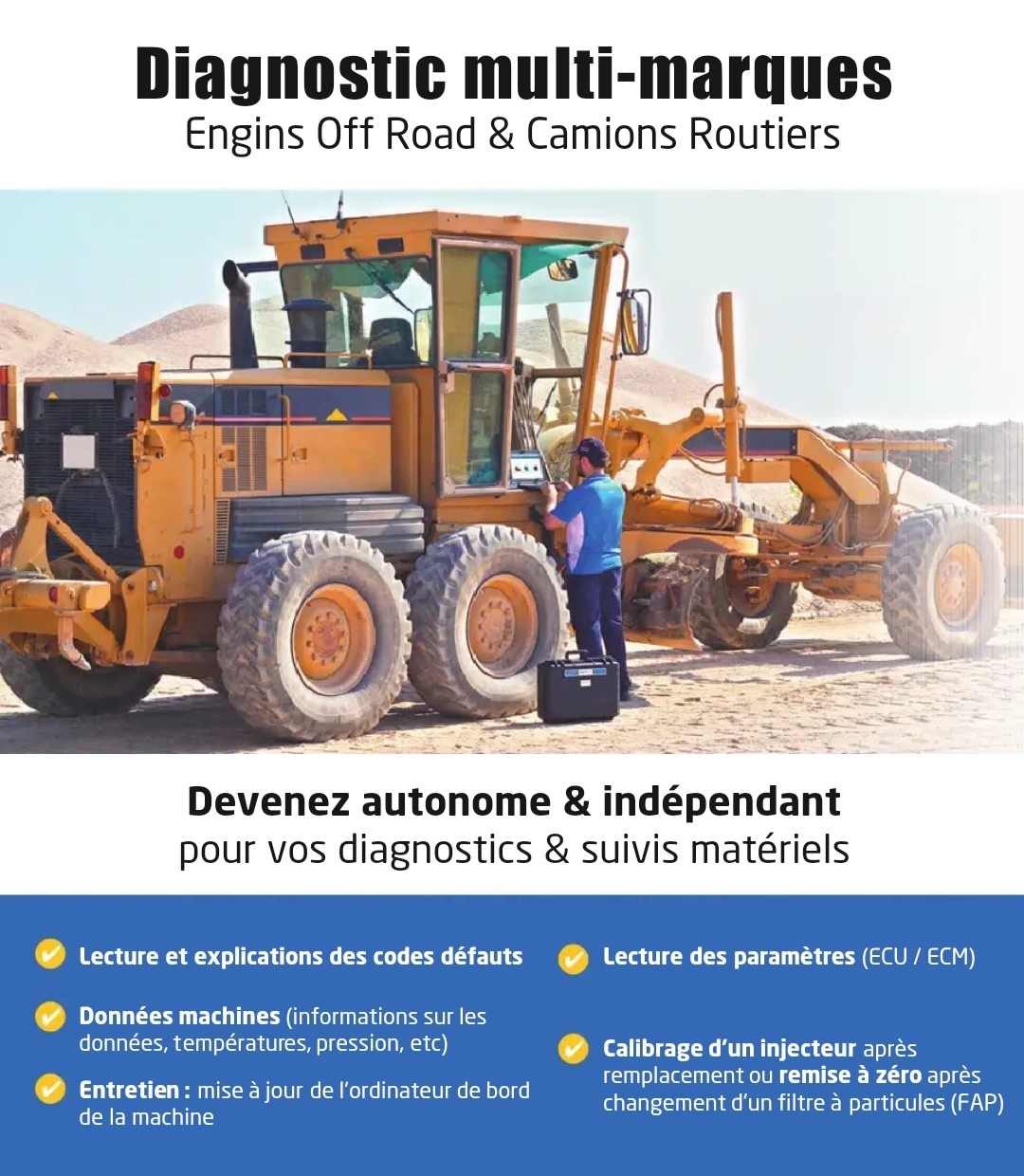 Diagnostic Maintenance Réparation Engins lourds