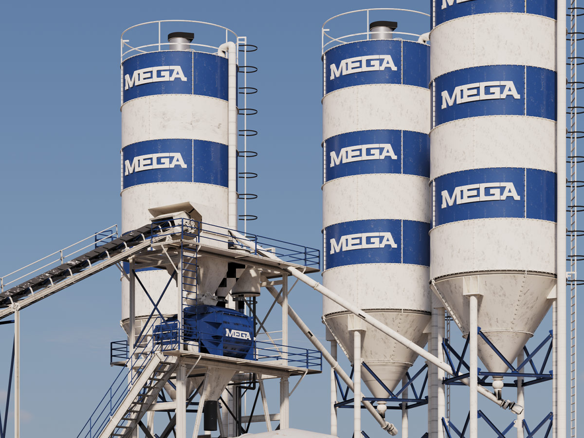 CENTRALE A BETON 90 m3 – MELANGEUR A DOUBLE ARBRE (ITALIEN)