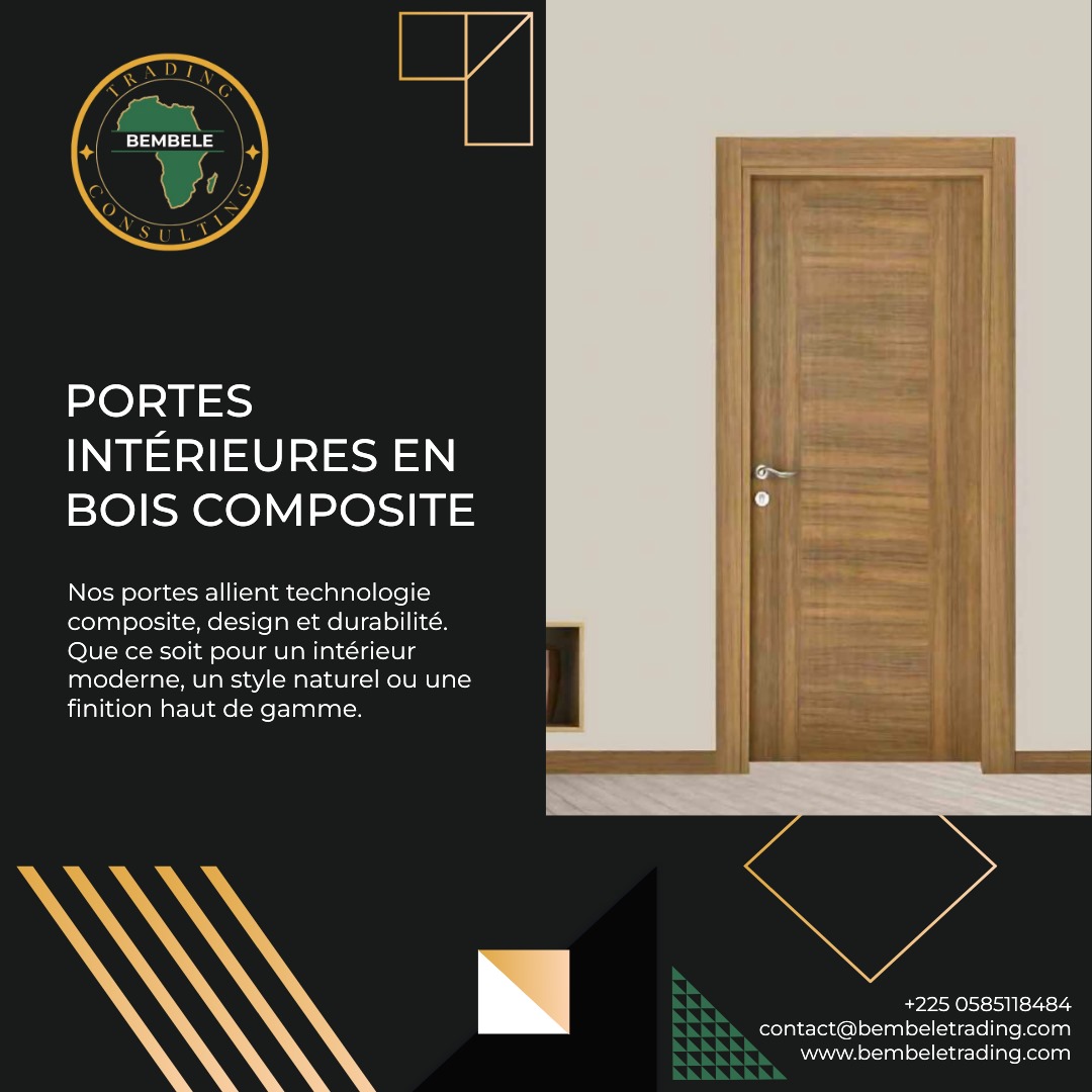 Portes Intérieures en Bois Composite – Design Moderne et Résistant