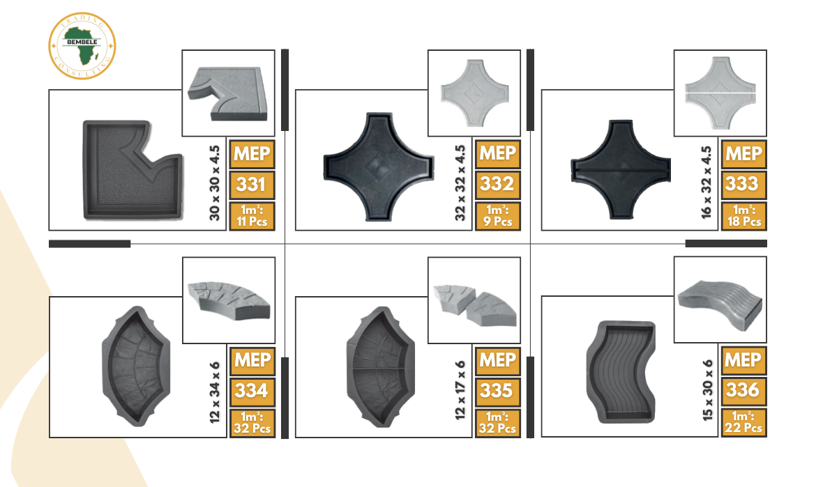 MOULES EN PLASTIQUE POUR PAVÉS – MODÈLES VARIÉS DISPONIBLES !