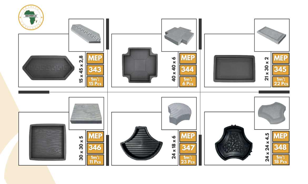 MOULES EN PLASTIQUE POUR PAVÉS – MODÈLES VARIÉS DISPONIBLES !