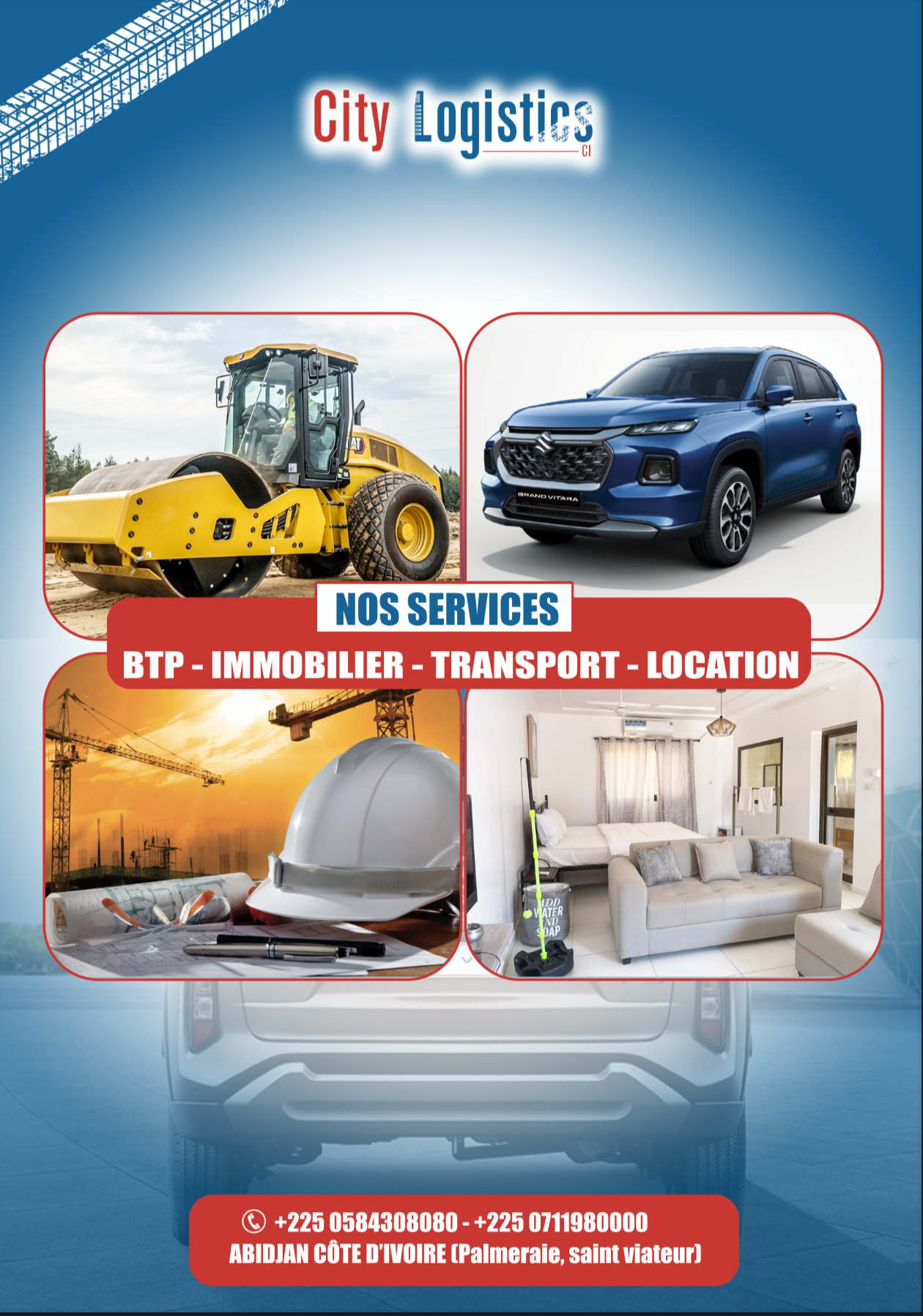 Prestations de services BTP, Locations engins et vehicules