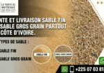 Vente & Livraison de Sable, Gravier et Terres (rouge ou noire)